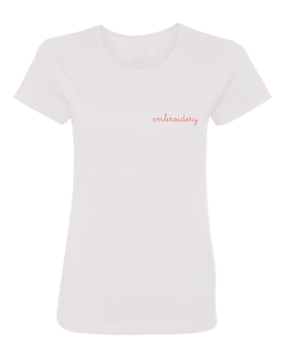 Ladies solid cotton t-shirt – personalized & custom embroidered