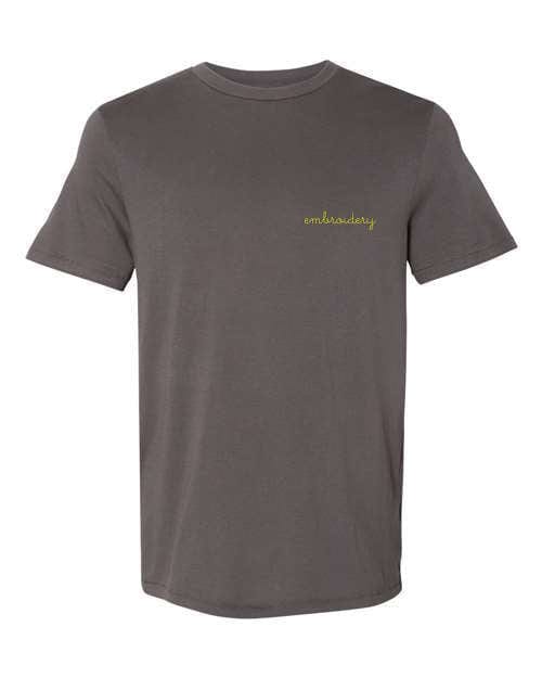 Custom embroidered cotton short sleeve t-shirt