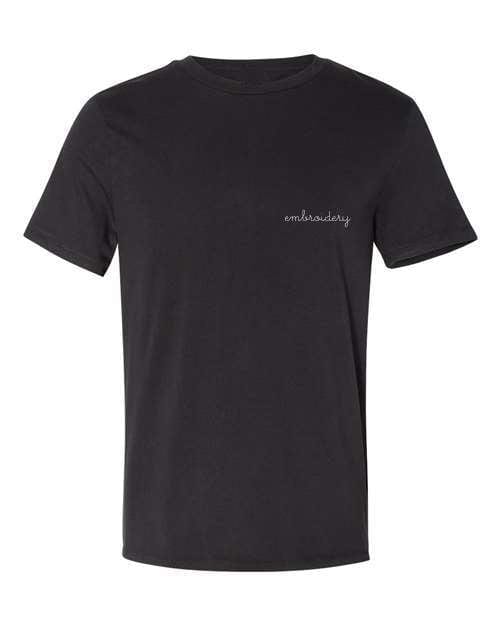 Custom embroidered cotton short sleeve t-shirt