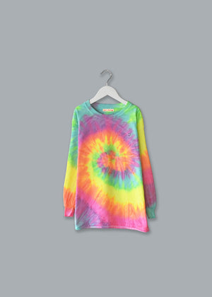 Adult Tie-Dye Longsleeve Shirt (Unisex) juju + stitch  custom personalized script embroidered tie dye longsleeve shirt