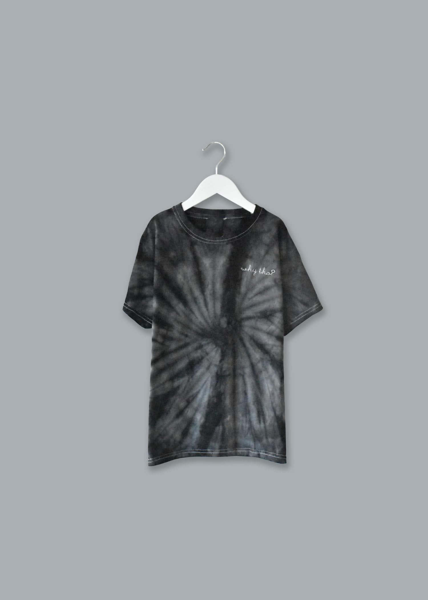 Black Classic Print Cotton Candy Tie Dye Tee