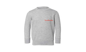 Little kid crewneck sweatshirt with embroidered heartbreaker text